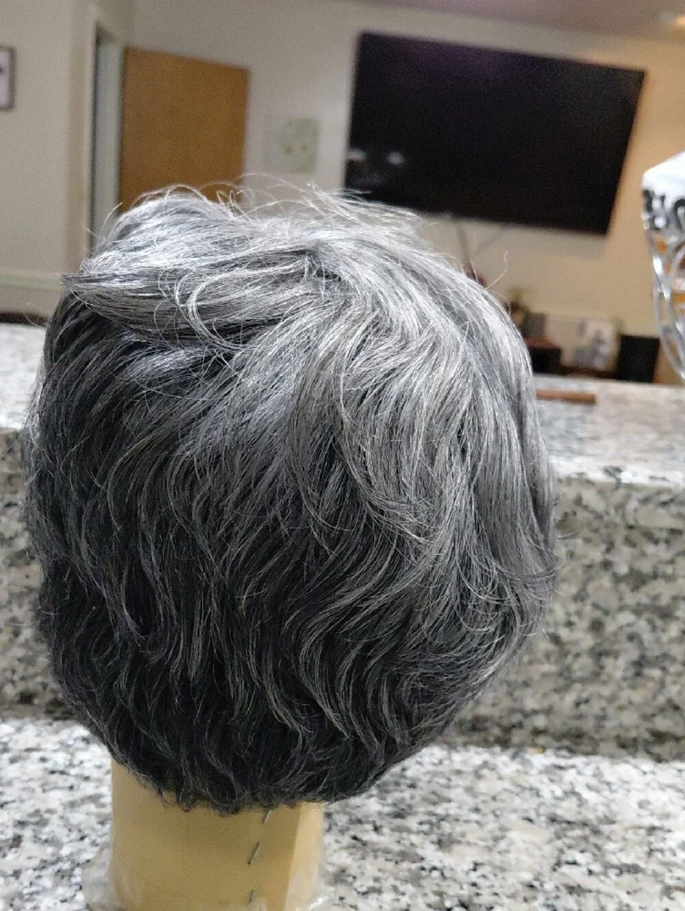 Short Gray Women’s Synthetic Wig - Modern Layered Style Sis Heat Resistant Fiber